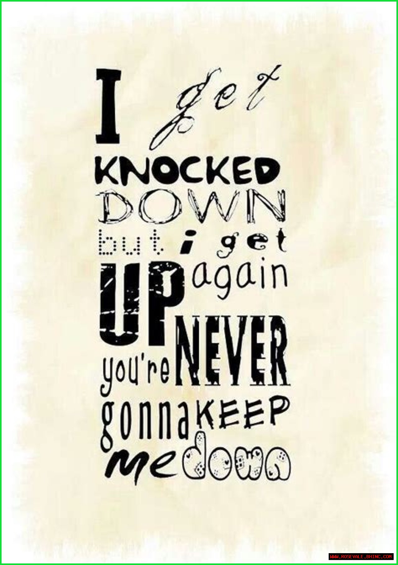 I get knocked down but i get up up lyrics