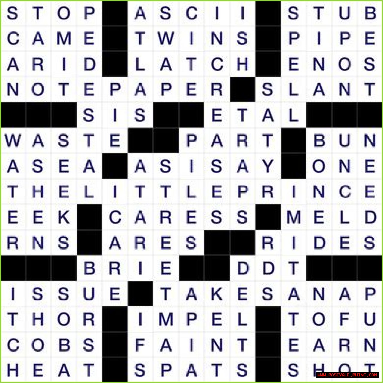 Keyboard pieces for two Daily Commuter Crossword Puzzle Answers